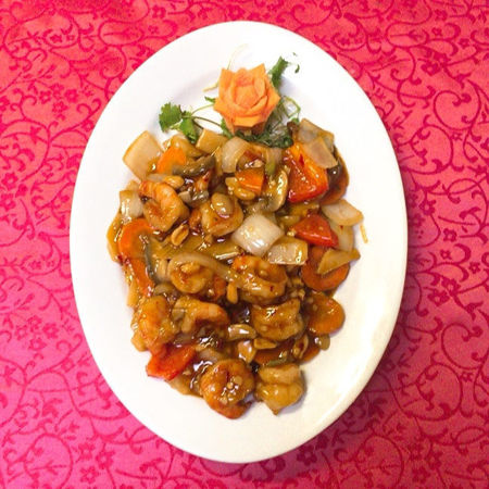 Image de Crevettes à la sauce gon bao