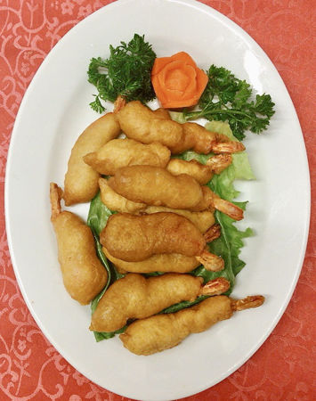 Picture of Breaded shrimp with sweet and sour sauce